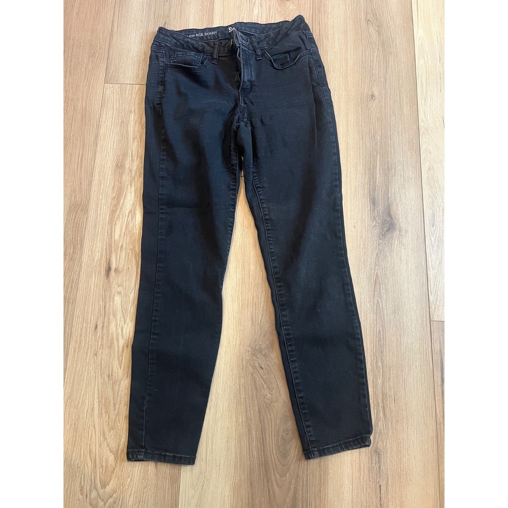 SO Low Rise Skinny Jeans Women's Size 9 Black Stretch Denim Pants 28x30